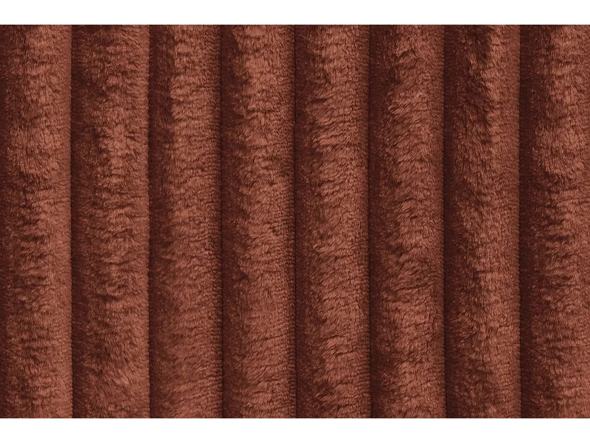 Pouf modulable et convertible - Velours côtelé XL - Terracotta
