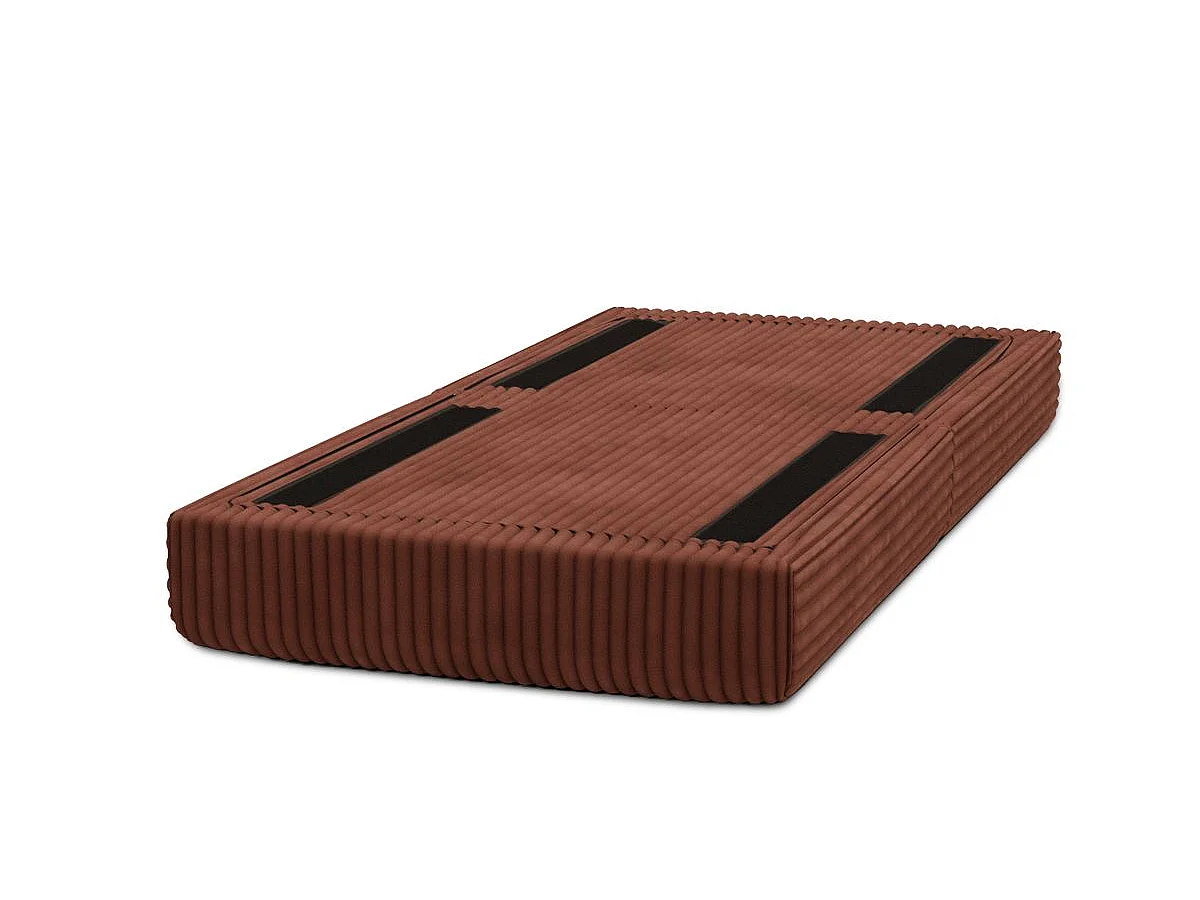 Pouf modulable et convertible - Velours côtelé XL - Terracotta