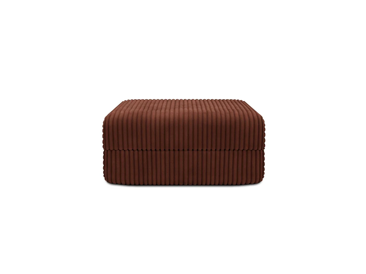 XL terracotta corduroy poef
