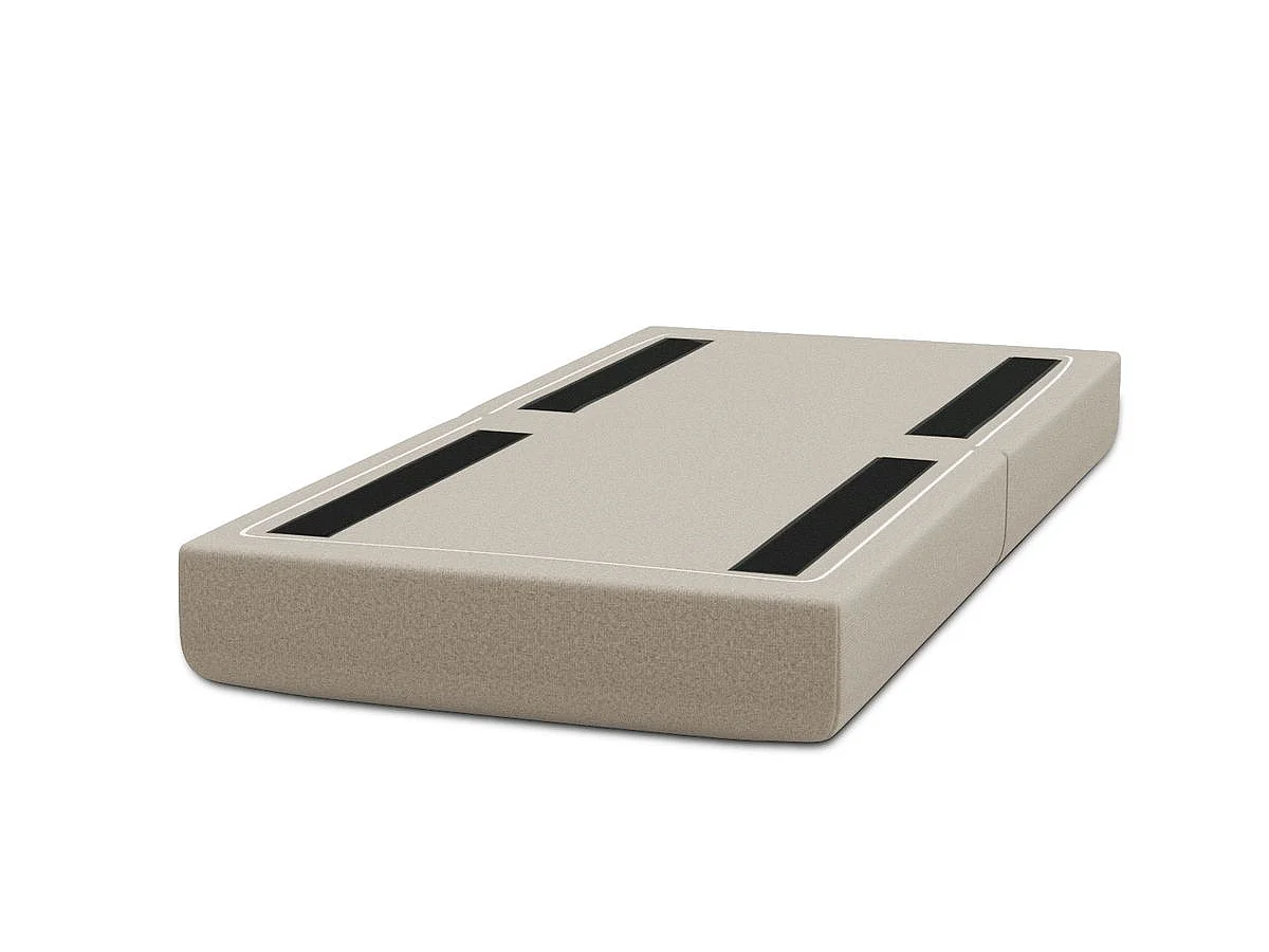Pouf modulable et convertible - Tissu lisse - Beige