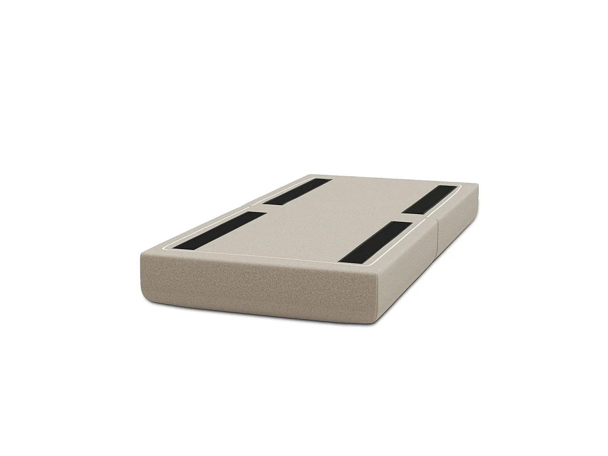 Puf de tela lisa color beige