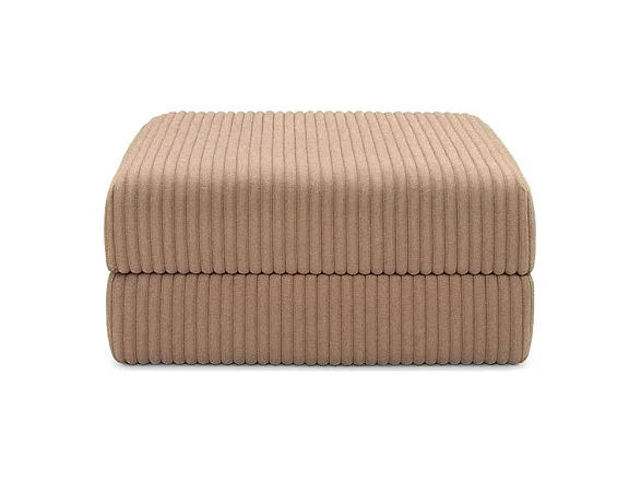 Pouf modulable et convertible - Velours côtelé XL - Marron