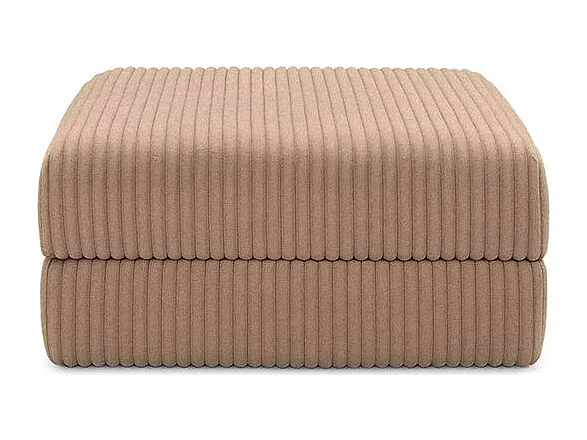 Pouf modulable et convertible - Velours côtelé XL - Marron