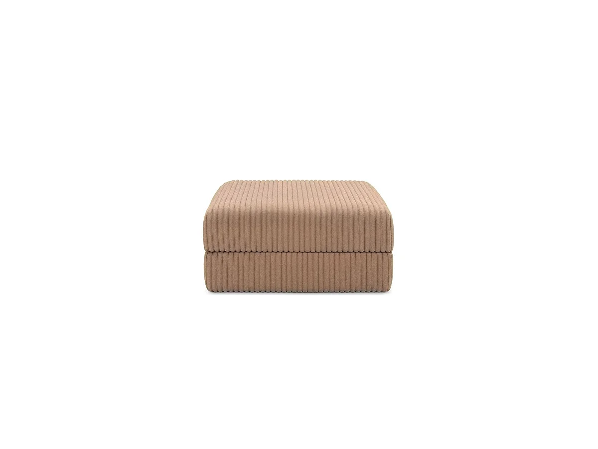 Pouf modulable et convertible - Velours côtelé XL - Marron