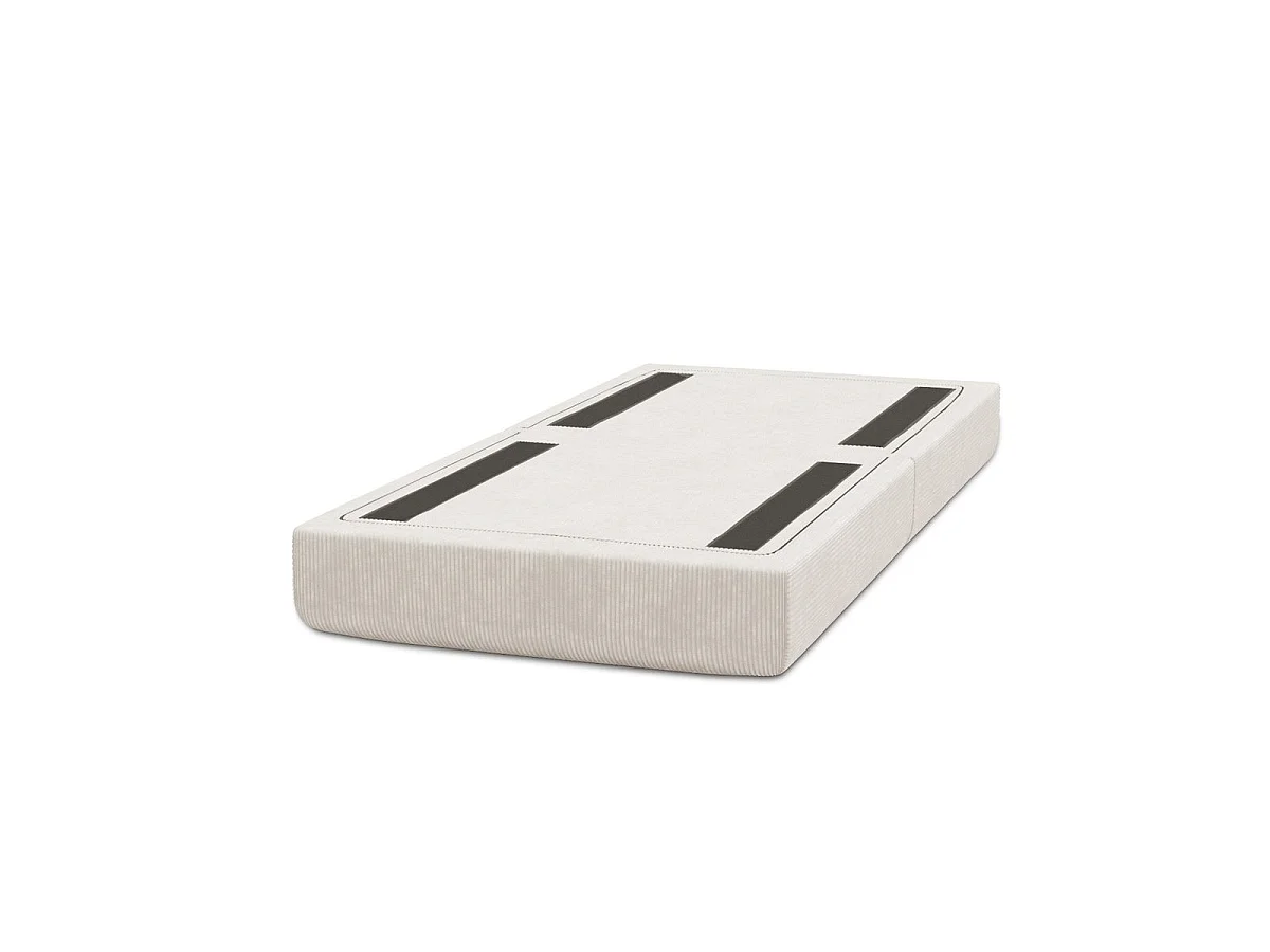 Pouf modulable et convertible - Velours côtelé - Blanc