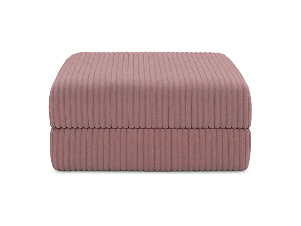 Pouf modulable et convertible - Velours côtelé XL - Rose
