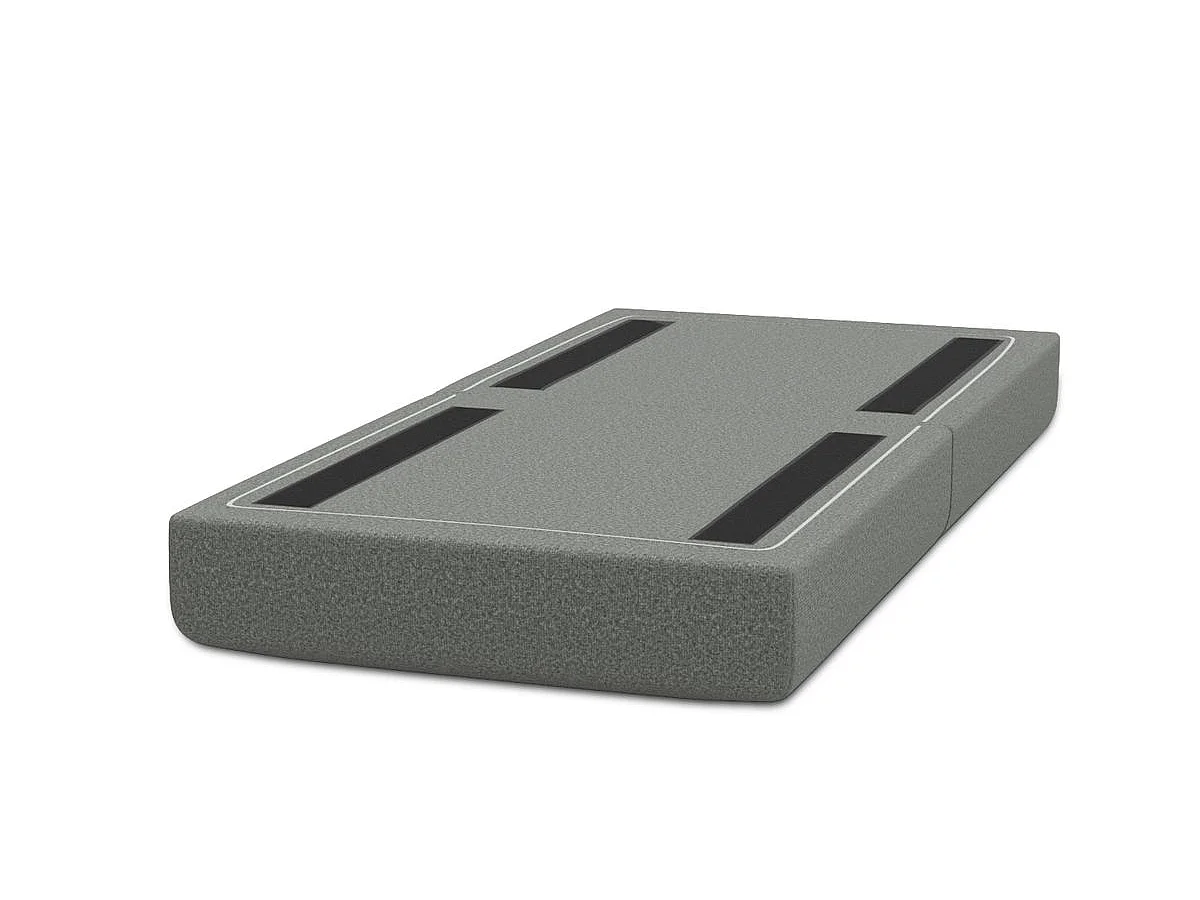 Pouf modulable et convertible - Tissu lisse - Gris