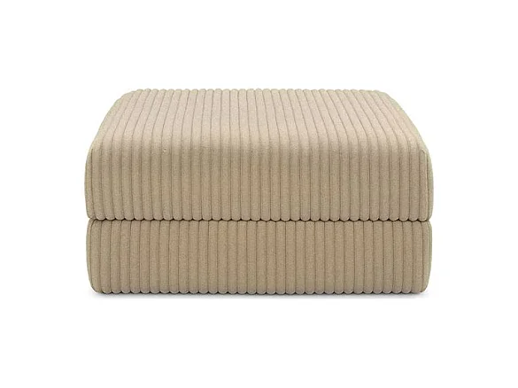 Pouf modulable et convertible - Velours côtelé XL - Taupe