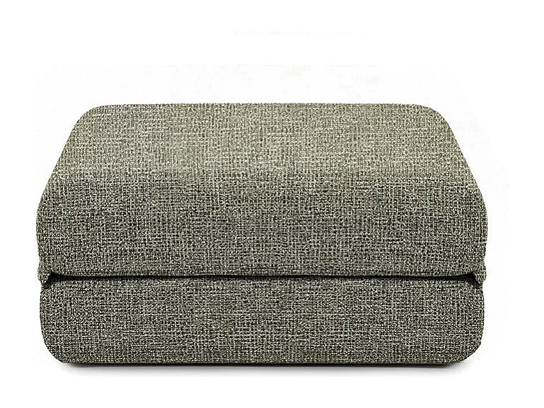 Pouf modulable et convertible - Tissu tweed - Vert