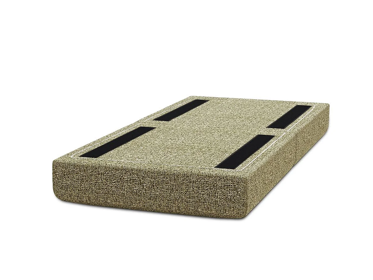 Pouf modulable et convertible - Tissu tweed - Vert