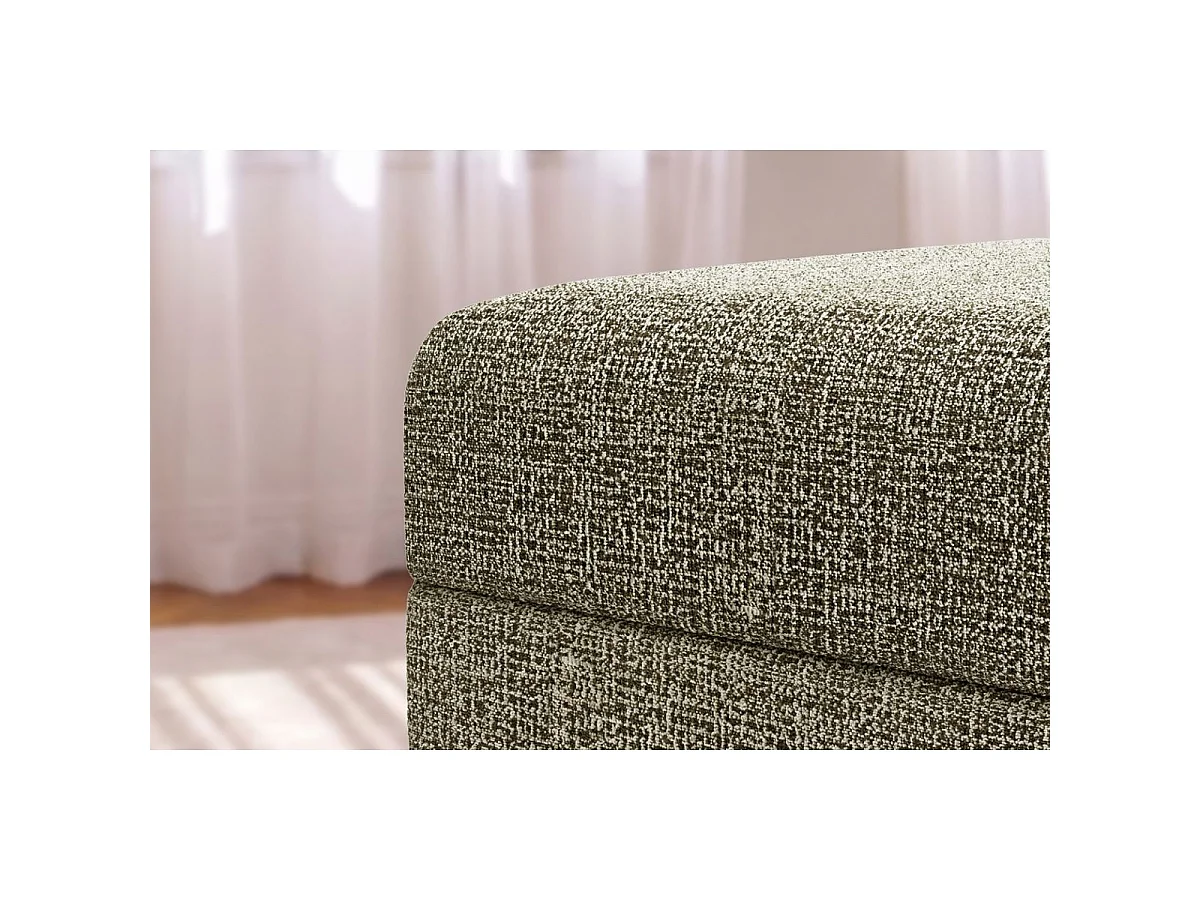 Pouf convertible et modulable - Tissu tweed Vert