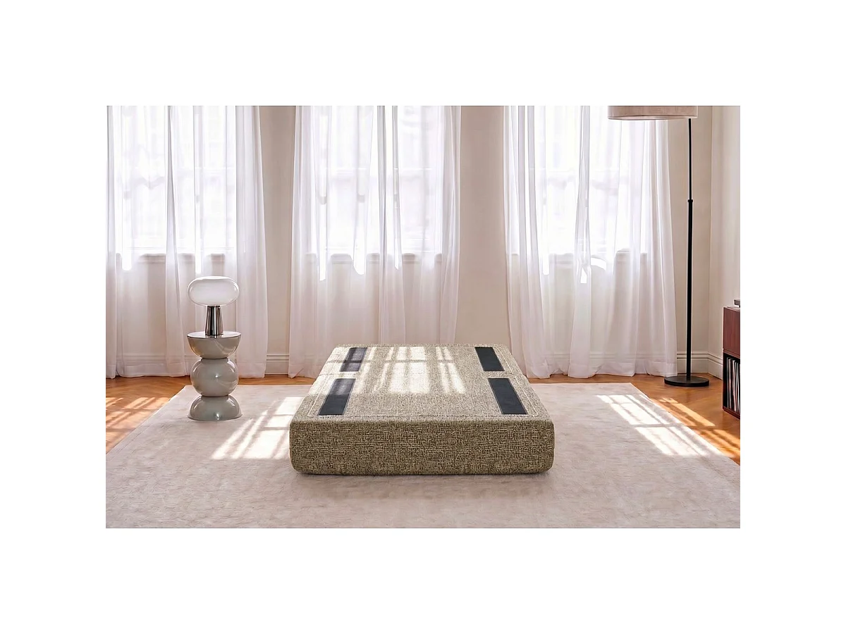 Pouf convertible et modulable - Tissu tweed Vert