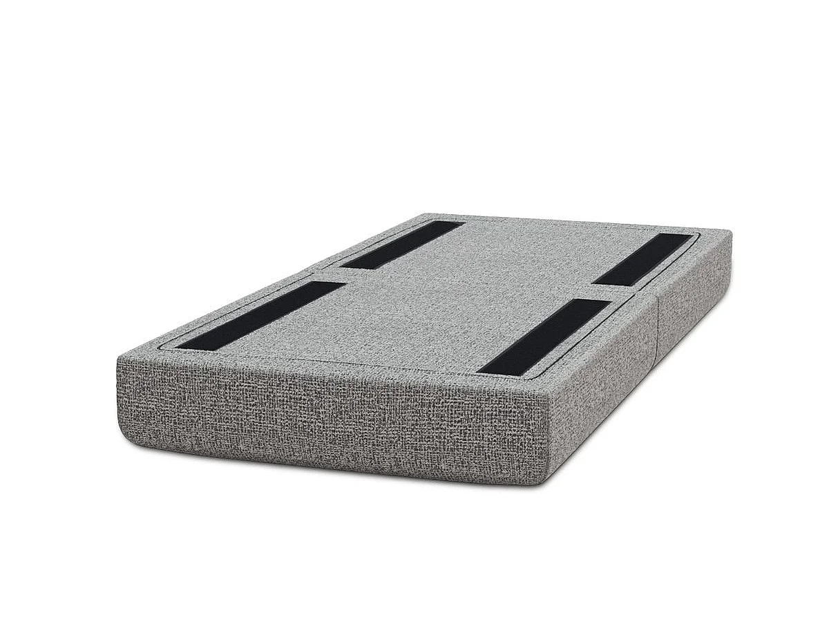 Pouf modulable et convertible - Tissu tweed - Gris