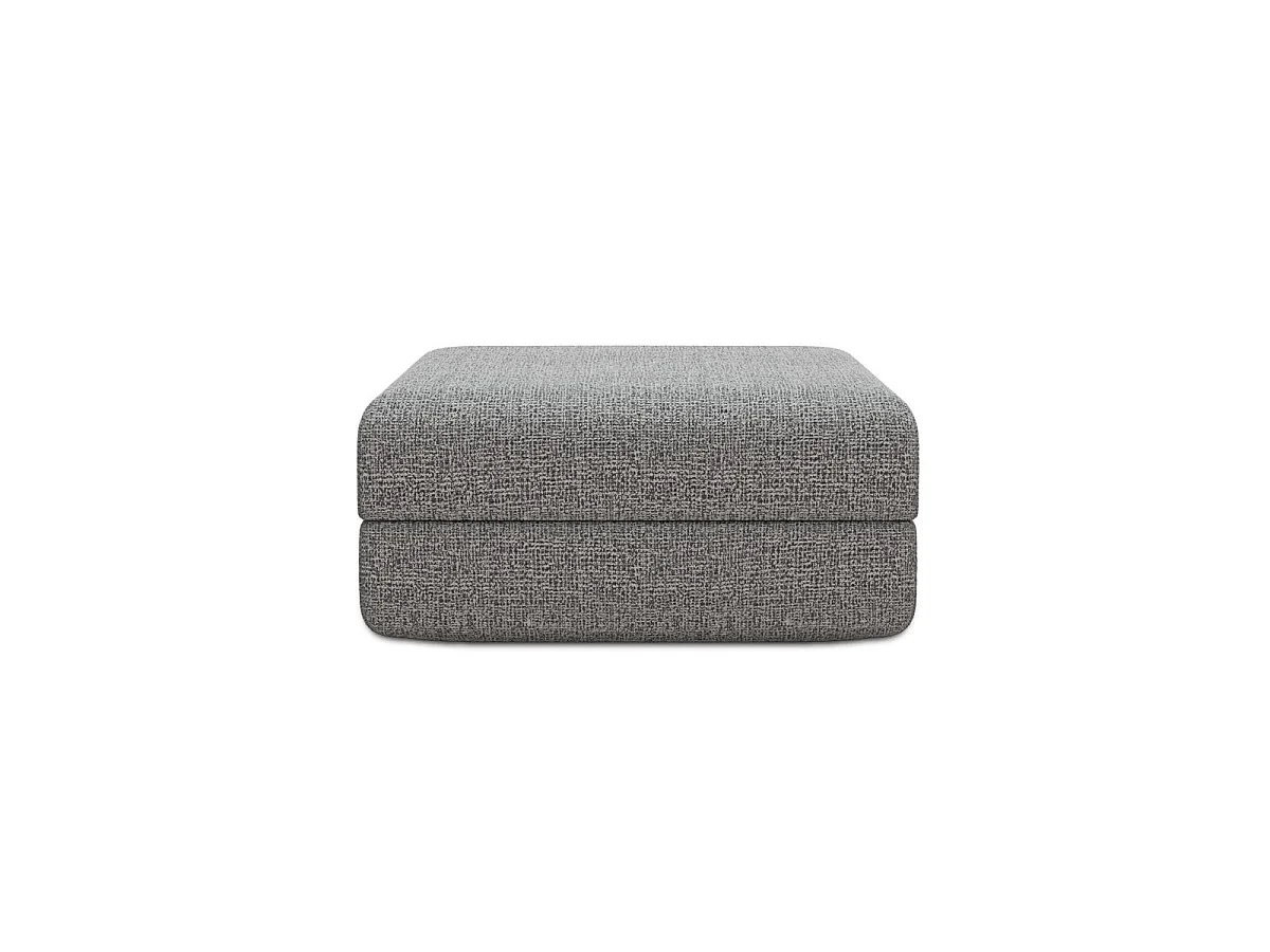 Pouf convertible et modulable - Tissu tweed Gris