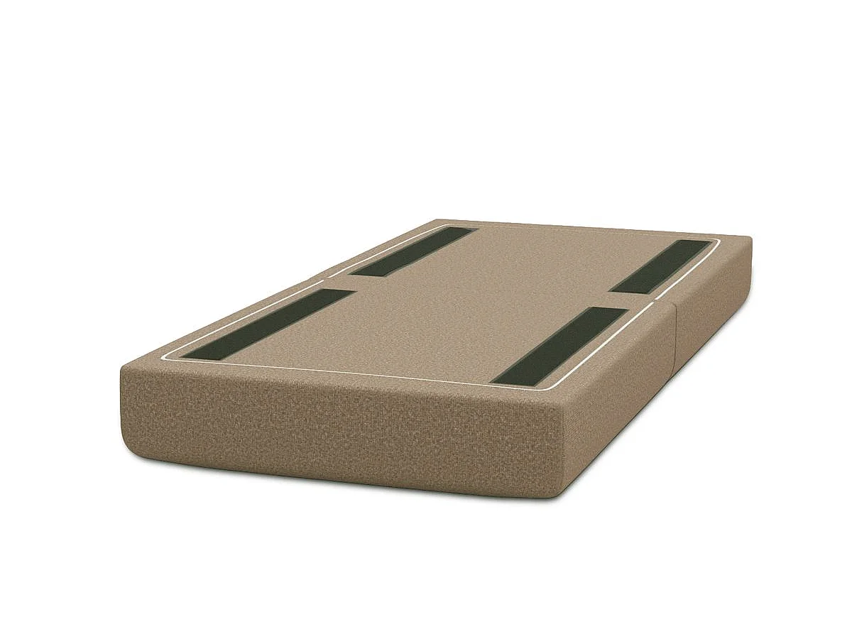 Pouf modulable et convertible - Tissu lisse - Marron