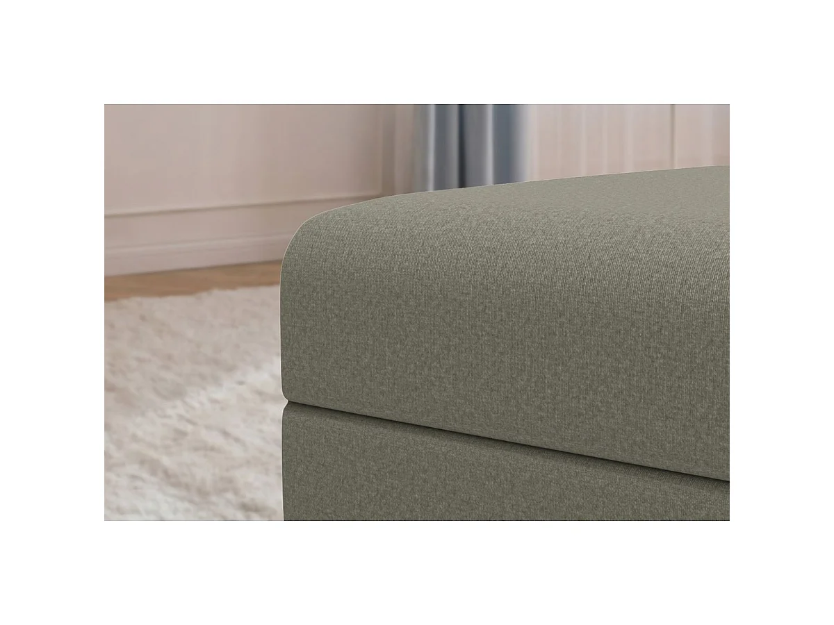 Pouf modulable et convertible - Tissu lisse - Taupe