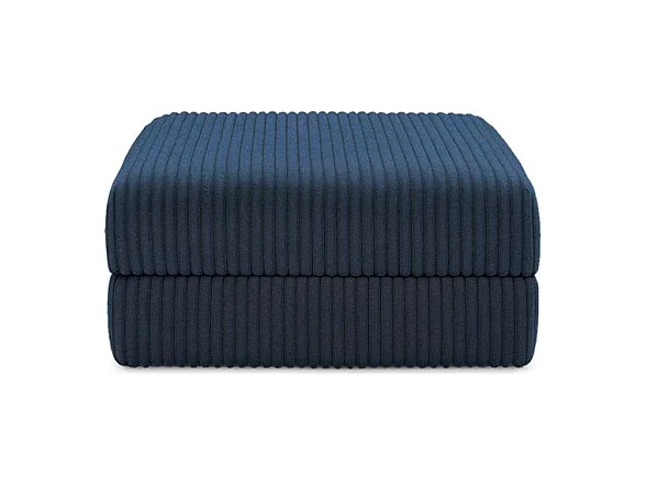 Pouf modulable et convertible - Velours côtelé XL - Bleu