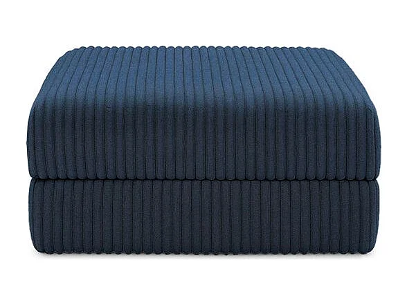 Pouf modulable et convertible - Velours côtelé XL - Bleu