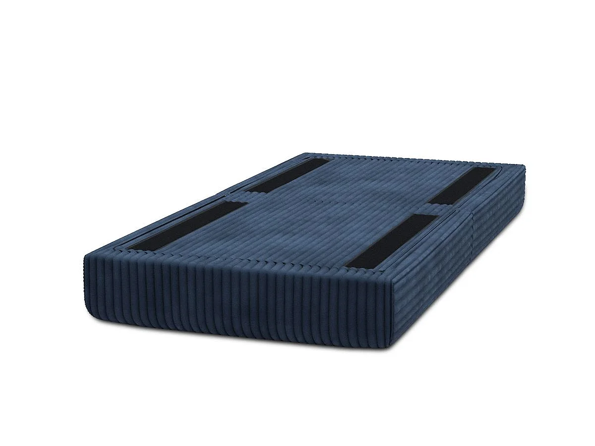 Pouf modulable et convertible - Velours côtelé XL - Bleu