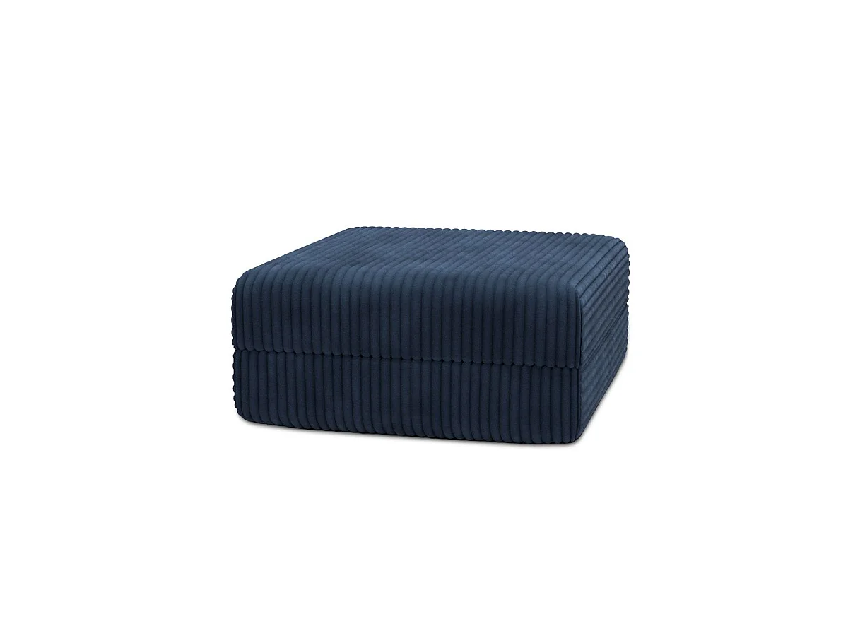 XL blauwe corduroy poef