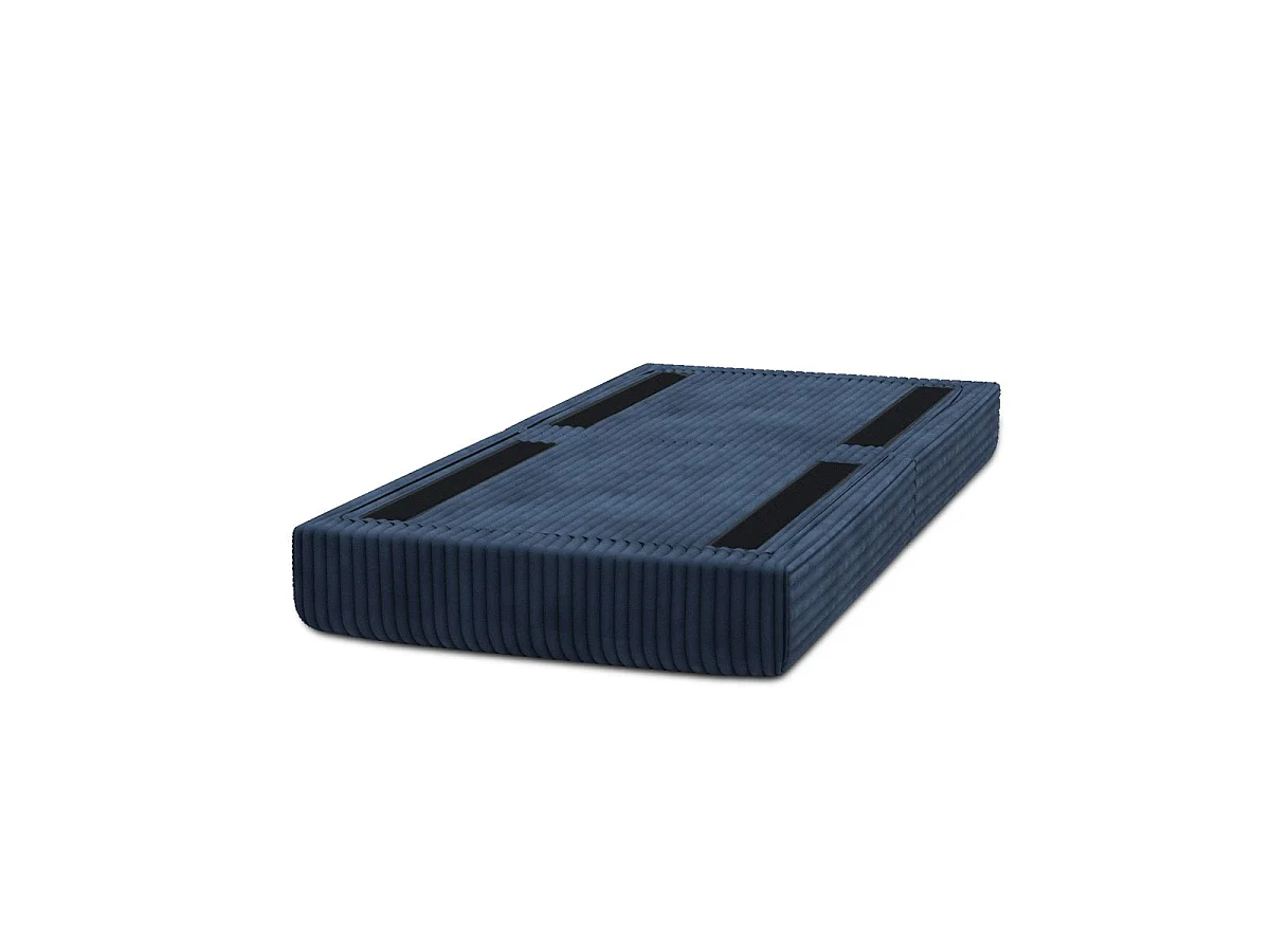 XL blauwe corduroy poef