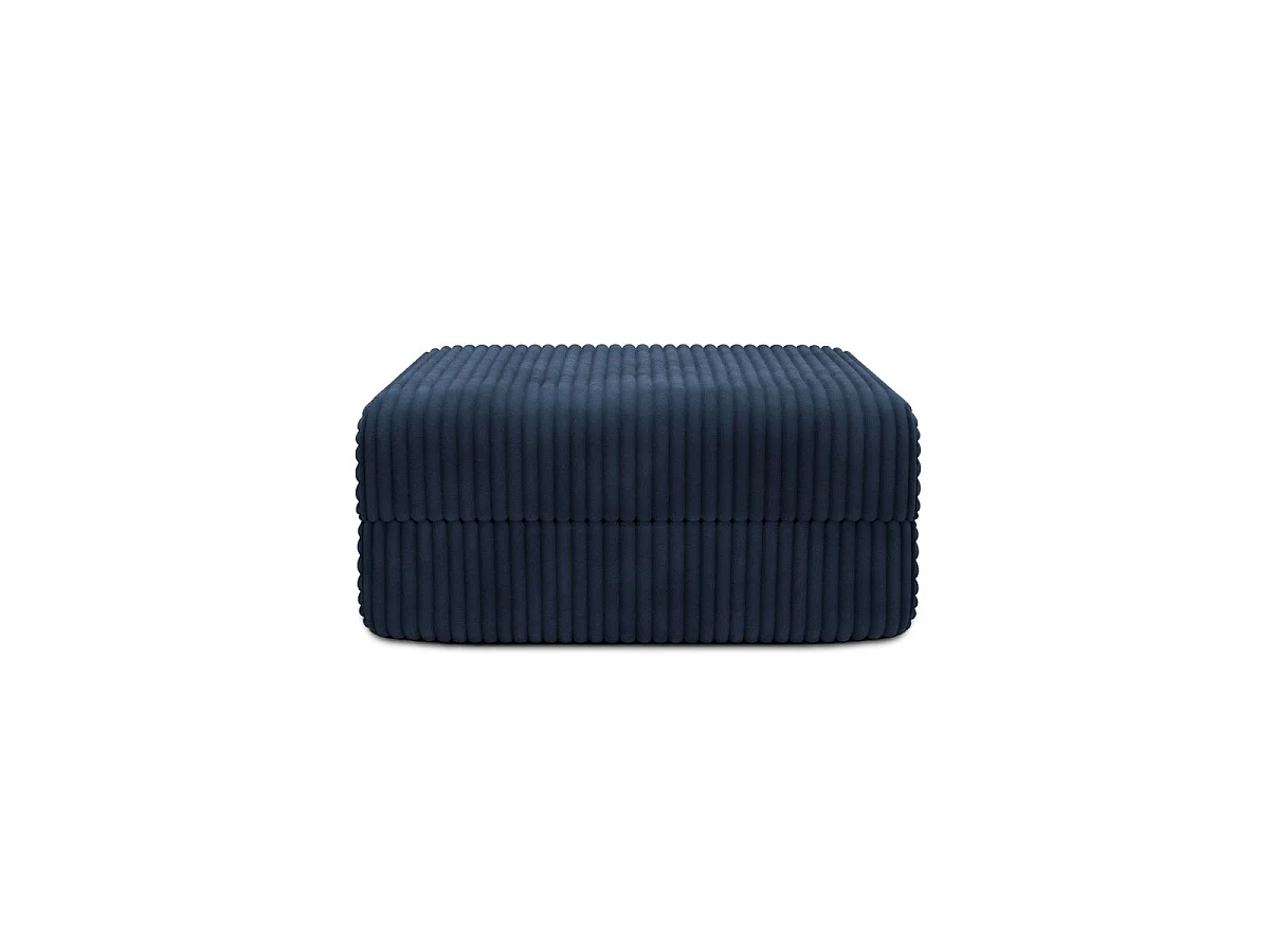 XL blauwe corduroy poef