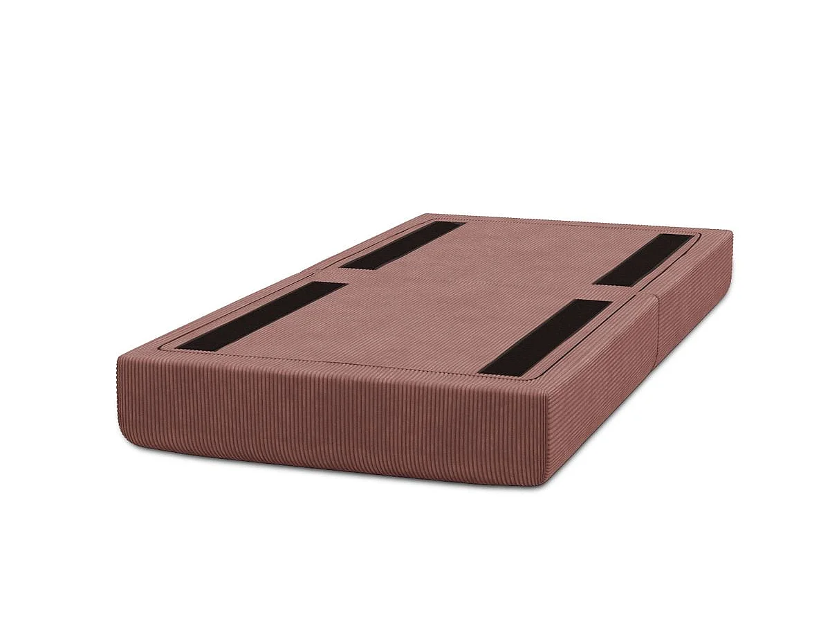 Pouf modulable et convertible - Velours côtelé - Rose