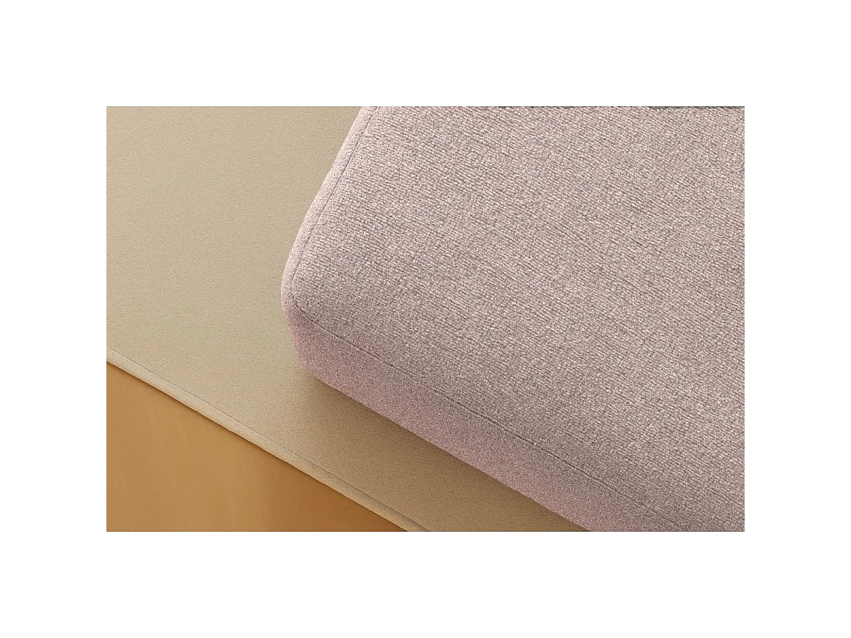 Pouf modulable et convertible - Tissu lisse - Rose