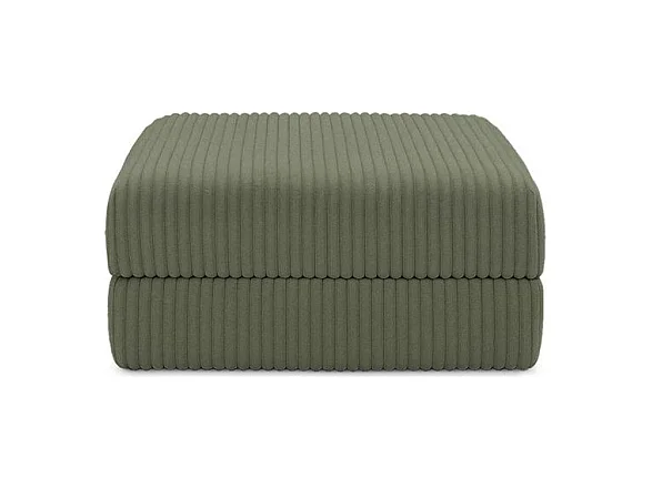 Pouf modulable et convertible - Velours côtelé XL - Vert