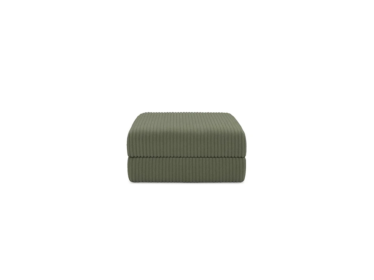 Pouf modulable et convertible - Velours côtelé XL - Vert