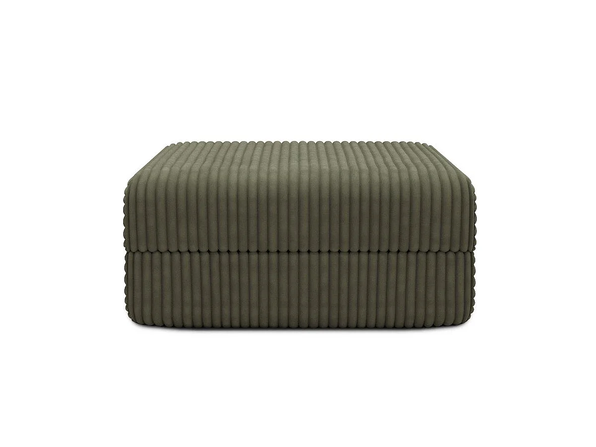 Pouf modulable et convertible - Velours côtelé XL - Vert