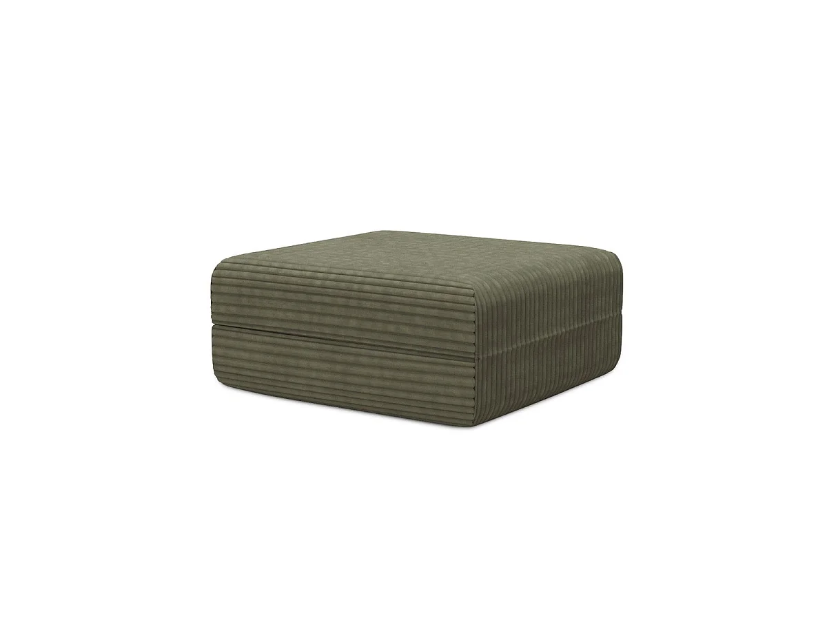 Pouf modulable et convertible - Velours côtelé XL - Vert