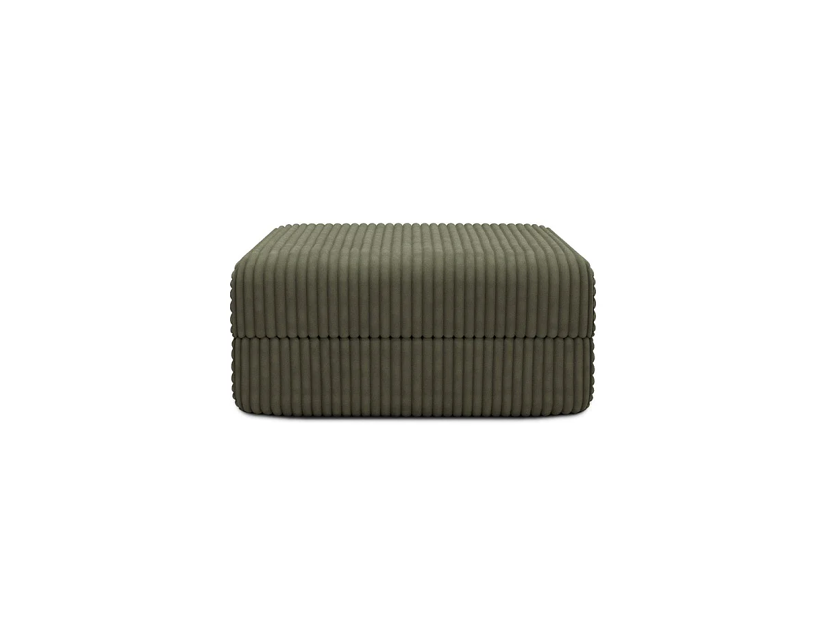 XL groene corduroy poef
