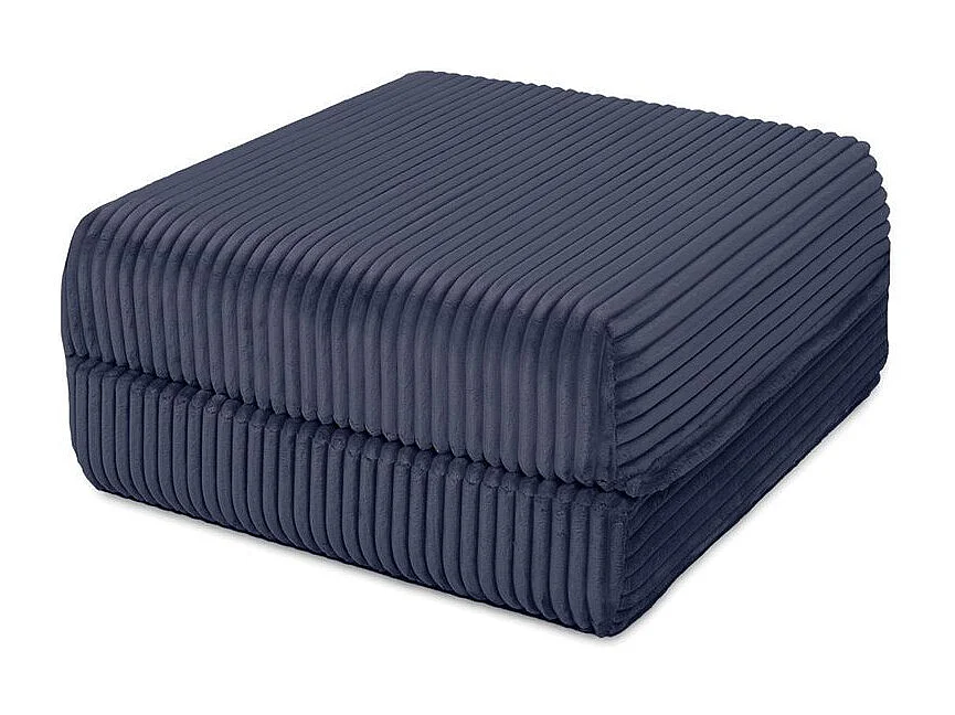 Canapé d'angle modulable et convertible 4 places - Velours côtelé XL - Bleu