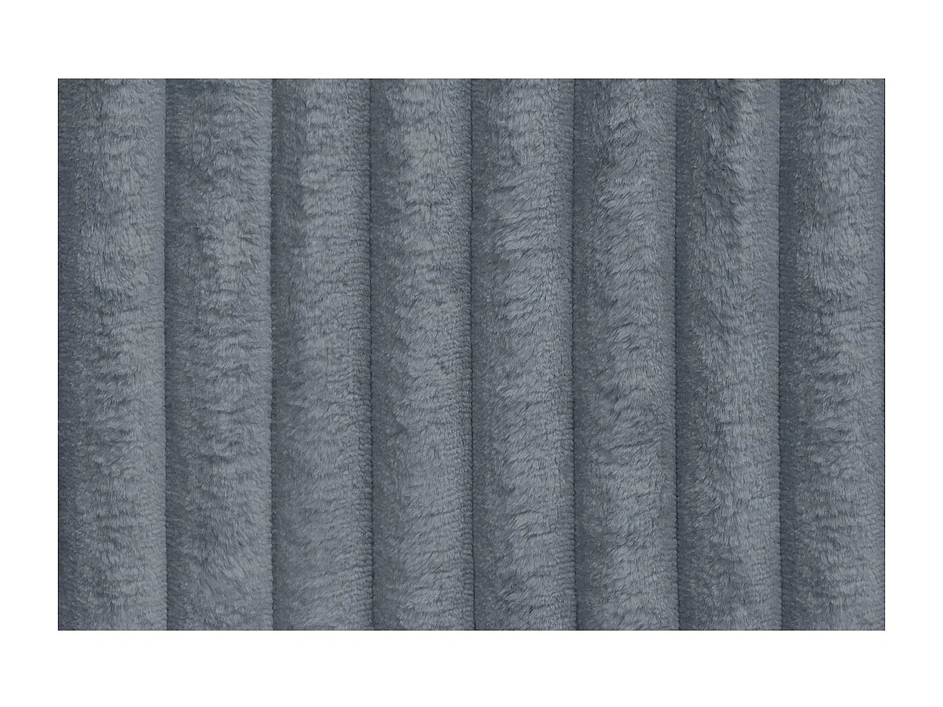 Canapé droit modulable et convertible 2 places - Velours côtelé XL - Gris