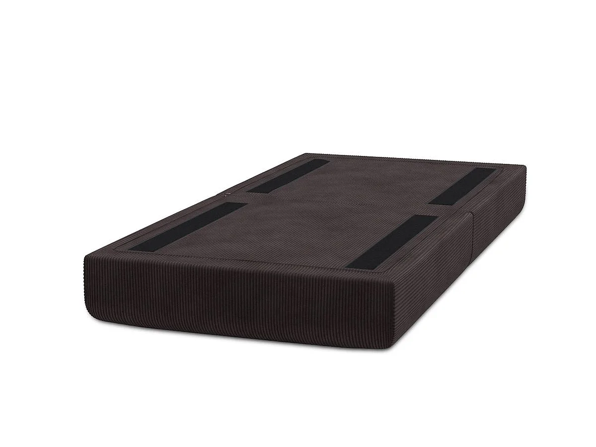 Pouf modulable et convertible - Velours côtelé - Marron