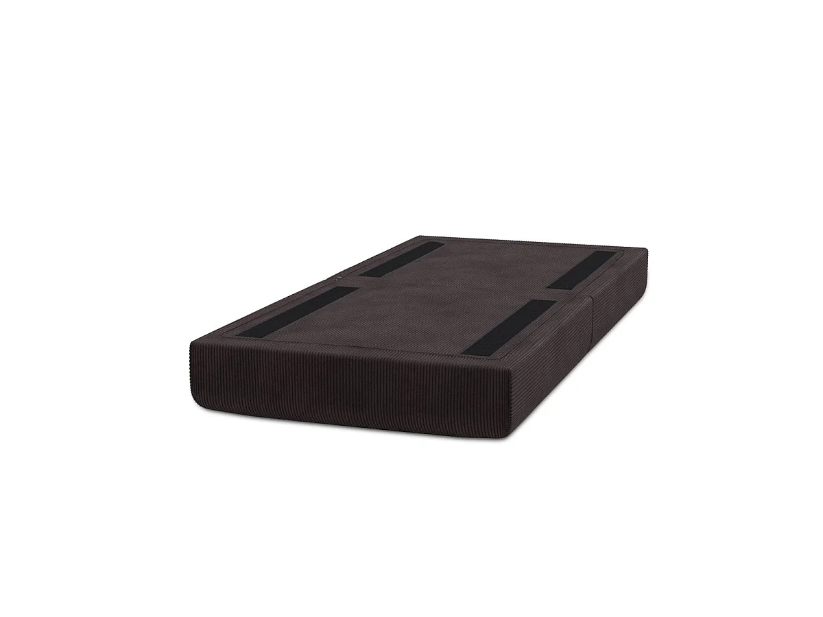 Pouf modulable et convertible - Velours côtelé - Marron