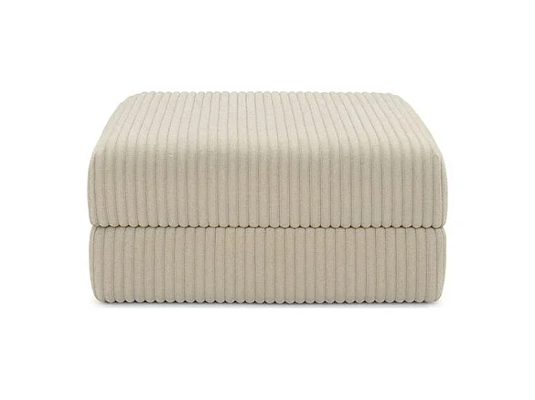 Pouf modulable et convertible - Velours côtelé XL - Beige