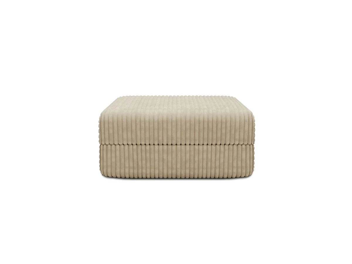 XL beige corduroy poef