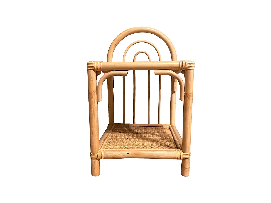 Table d'appoint 56 cm en rotin naturel avec 2 tablettes – HAZEL