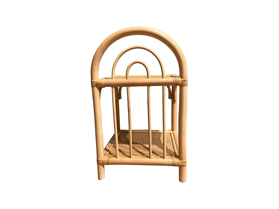 Table d'appoint 56 cm en rotin naturel avec 2 tablettes – HAZEL