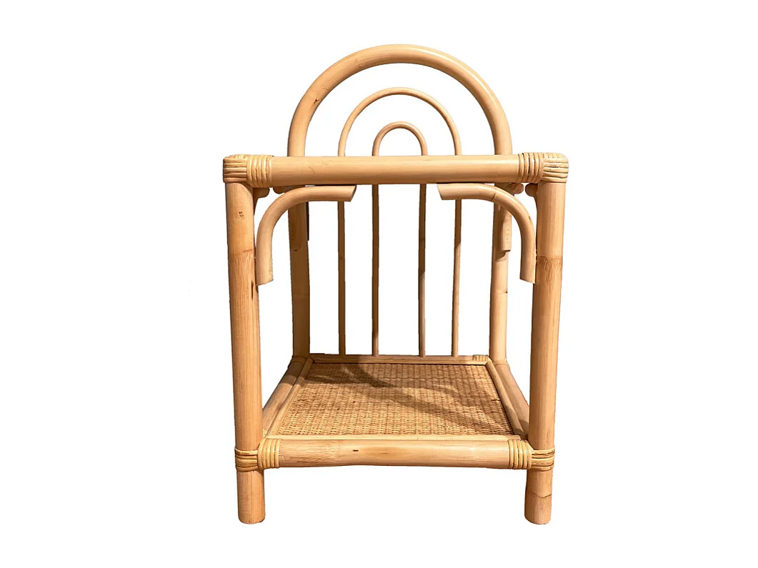 Table d'appoint 56 cm en rotin naturel avec 2 tablettes – HAZEL