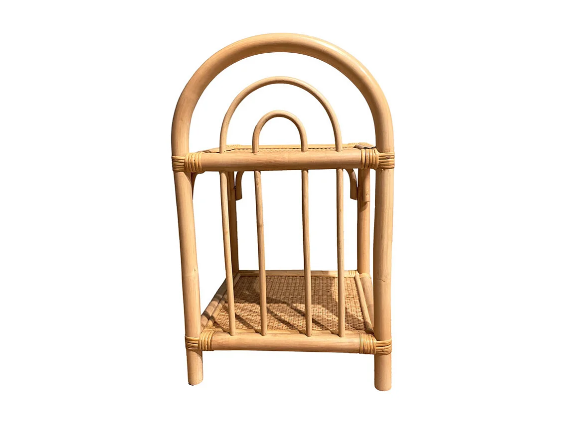 Table d'appoint 56 cm en rotin naturel avec 2 tablettes – HAZEL