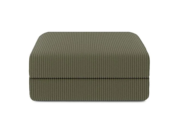 Pouf modulable et convertible - Velours côtelé - Vert