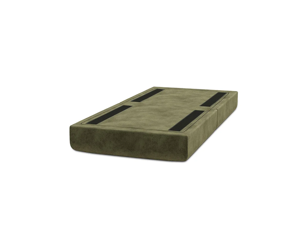 Pouf modulable et convertible - Velours côtelé - Vert