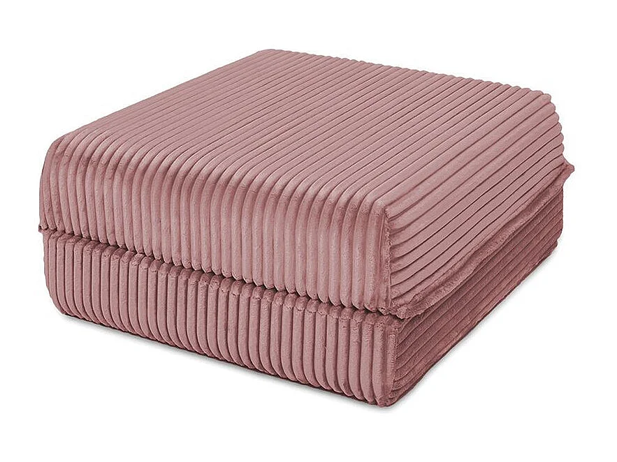 Canapé d'angle modulable et convertible 4 places - Velours côtelé XL - Rose