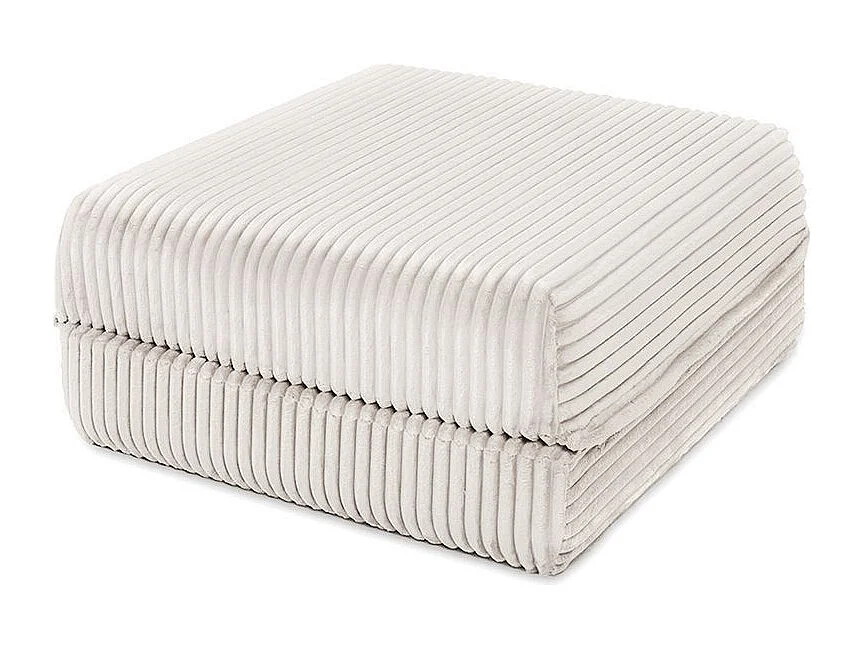 Canapé d'angle modulable et convertible 4 places - Velours côtelé XL - Blanc