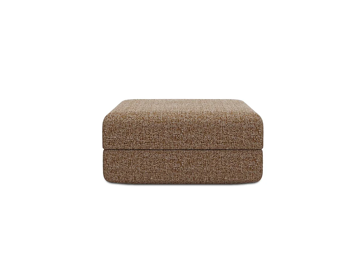 Pouf convertible et modulable - Tissu tweed Marron