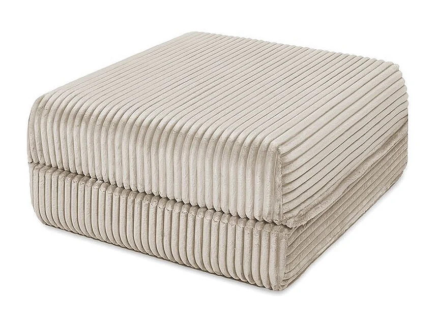 Canapé d'angle modulable et convertible 4 places - Velours côtelé XL - Beige