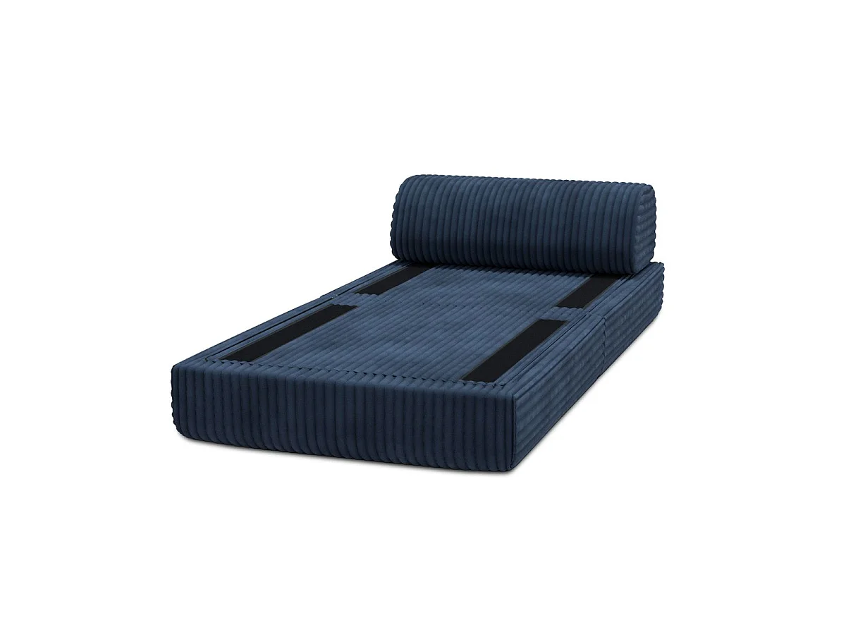 XL blauwe corduroy fauteuil